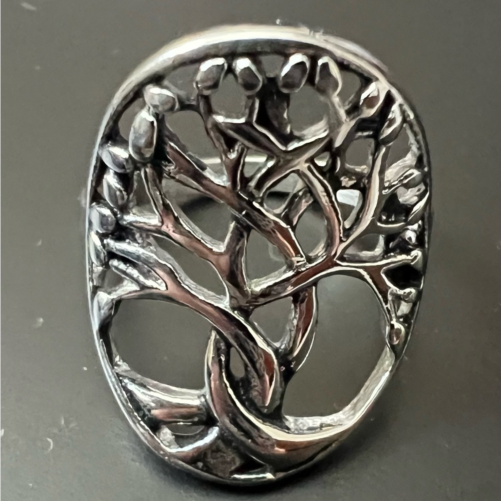 Tree of Life stainless steel ring